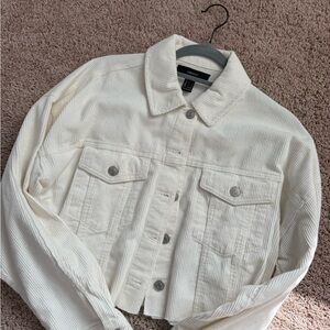 Women's White Corduroy Jacket